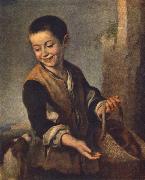 MURILLO, Bartolome Esteban Boy with a Dog sgh Germany oil painting reproduction